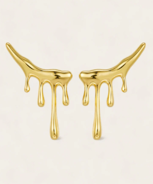 Lava Drop Stud Earrings